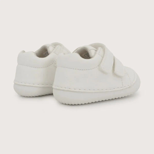 Zapatilla Gateador Con Velcro Bebé Unisex Blanca