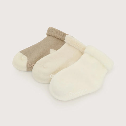 Pack De 3 Calcetines Beige De Bebe