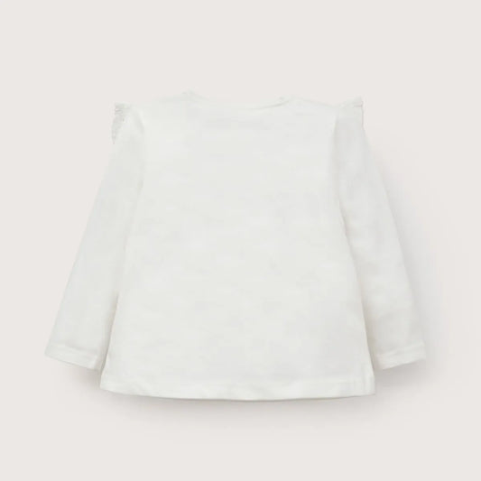 Polera Infant Niña Blanca Vuelos