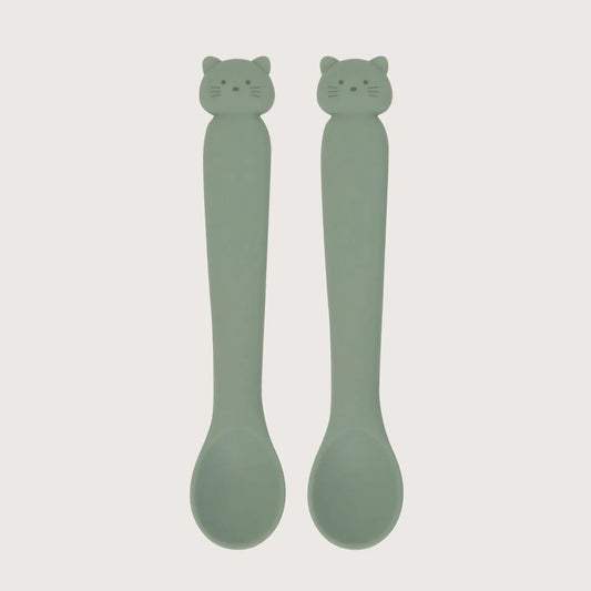 Set 2 cucharas gato verde
