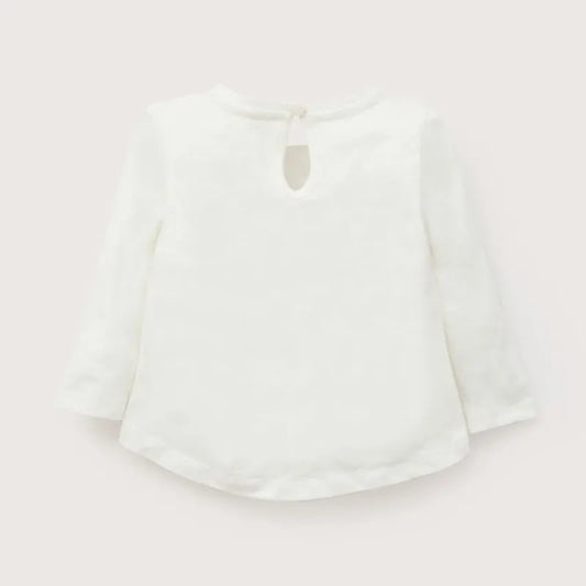 Polera Básica Niña Blanca