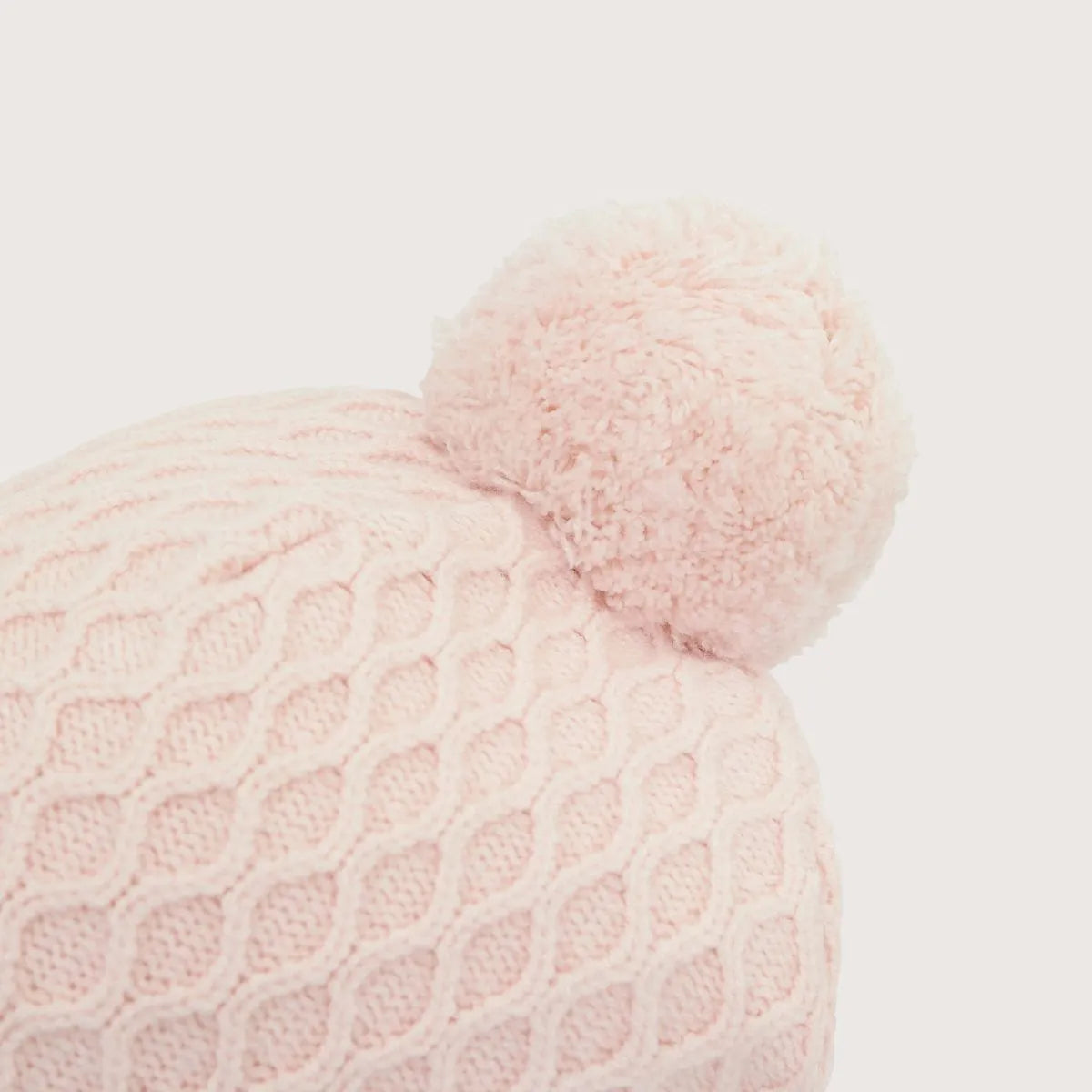 Gorro Bebe Invierno Rosado De Niña