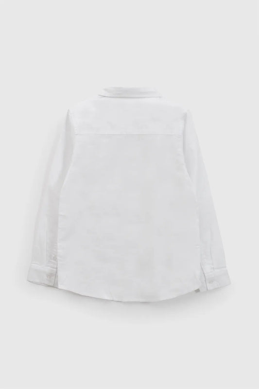 Camisa oxford niño blanca