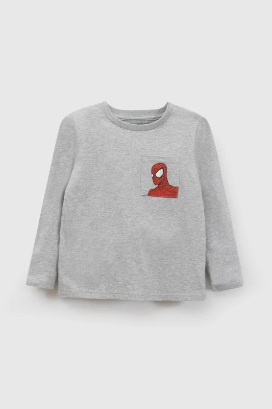 Pijama manga larga Marvel Spiderman niño gris