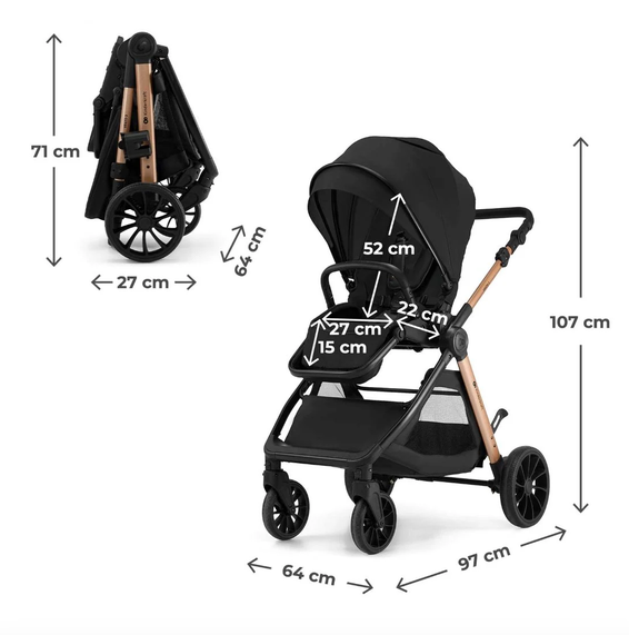 Coche de Paseo VESTO 2 Reversible con Accesorios | Hasta 22 kg