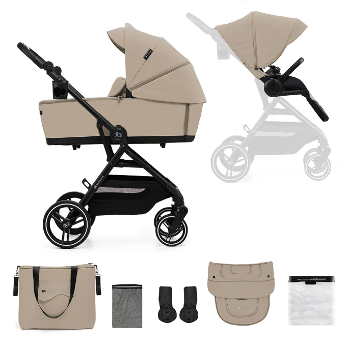Coche Cuna 2 en 1 Kinderkraft YOXI 2 con Moisés y Asiento Reversible