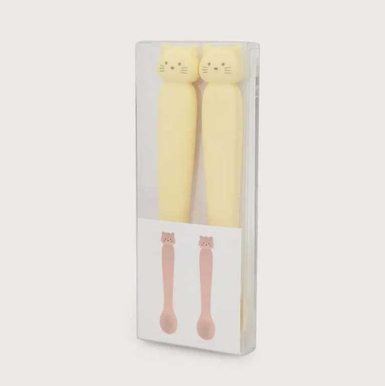 Set 2 Cucharas Gato Amarillo