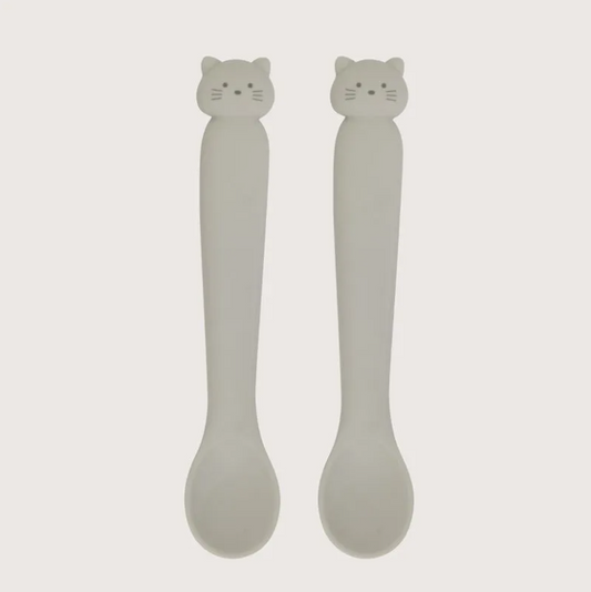 Set 2 Cucharas Gato Gris