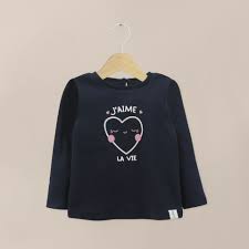 Camiseta Niña Azul Corazón