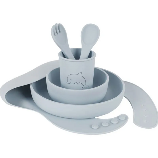 Set de Alimentación con Diseño Laser Azul