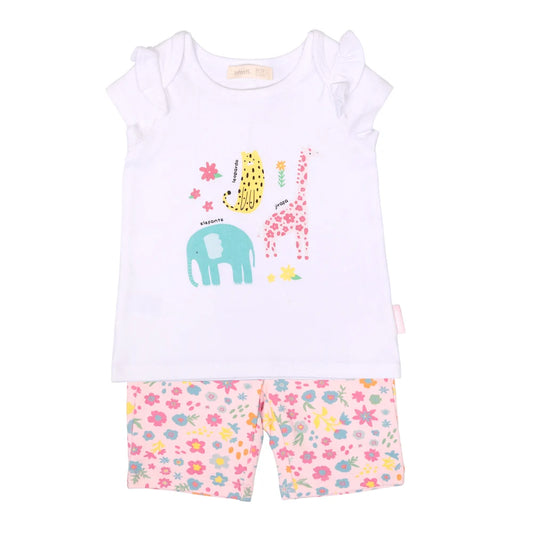 Conjunto Flowers Wild Biker Niña Infanti