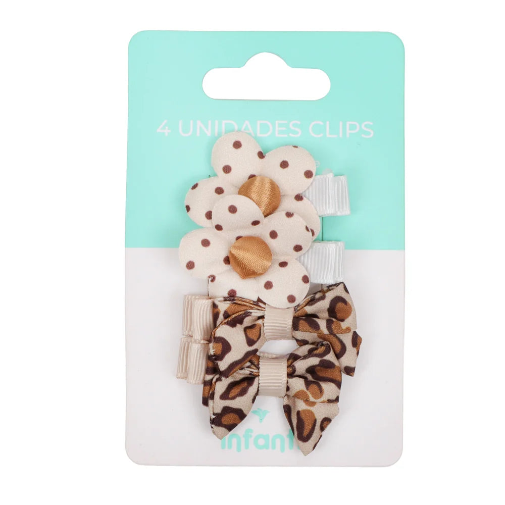 Pack 4 Pinches Flores Infanti