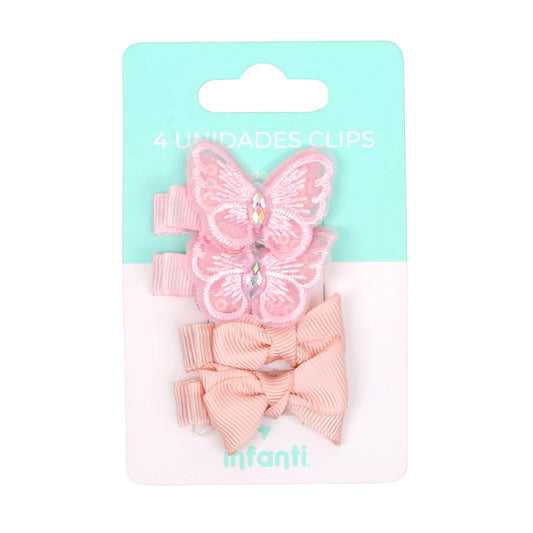 Pack 4 Pinches Mariposa Infanti