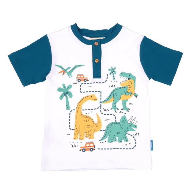 Bipack Poleras Azul Dino Niño Infanti