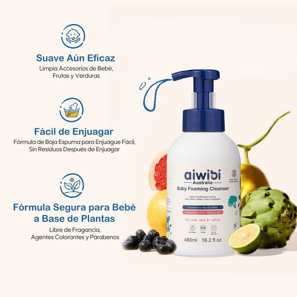 Limpiador de Frutas - Verduras y Mamaderas Aiwibi 480 ml