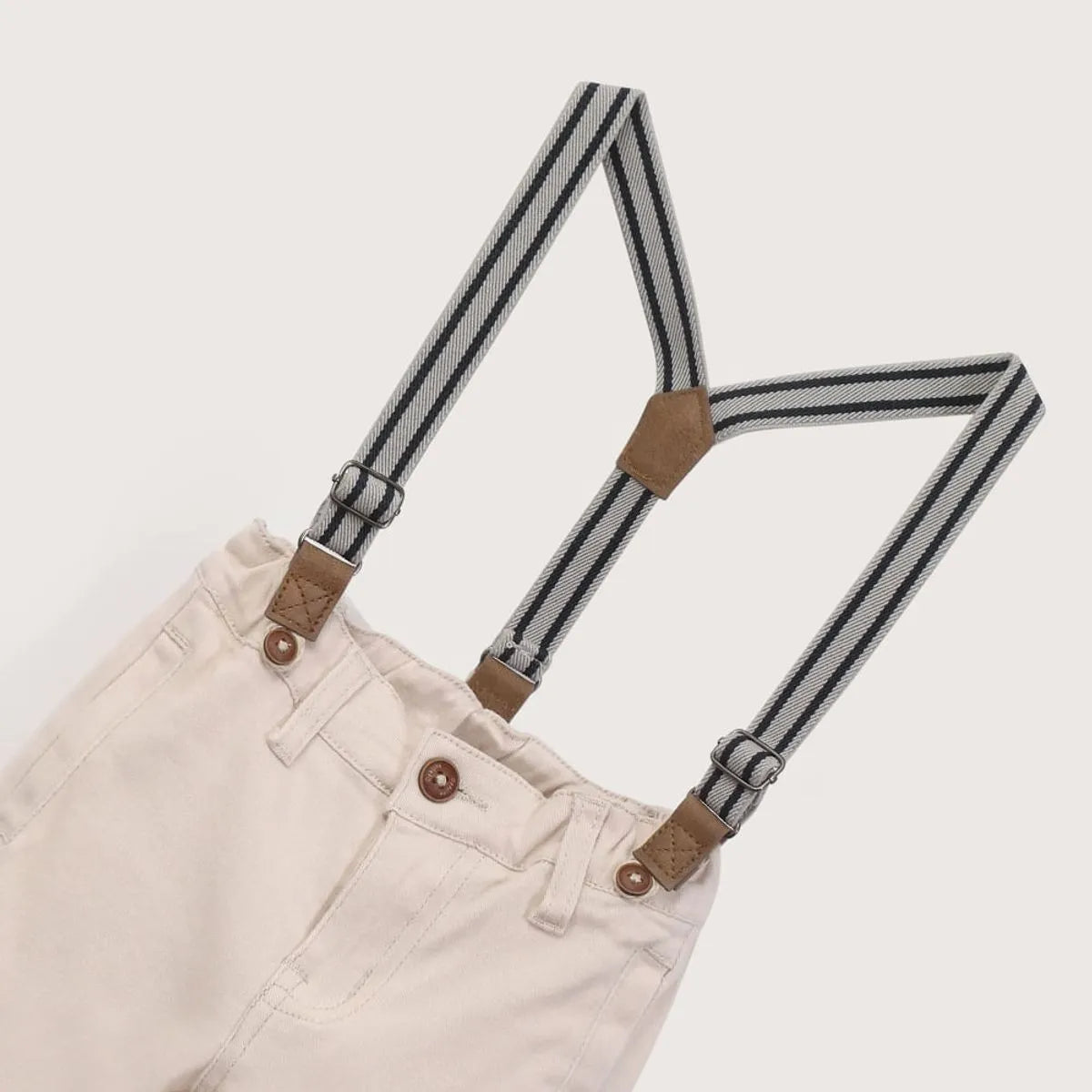 Pantalón con Suspensores Beige de Niño
