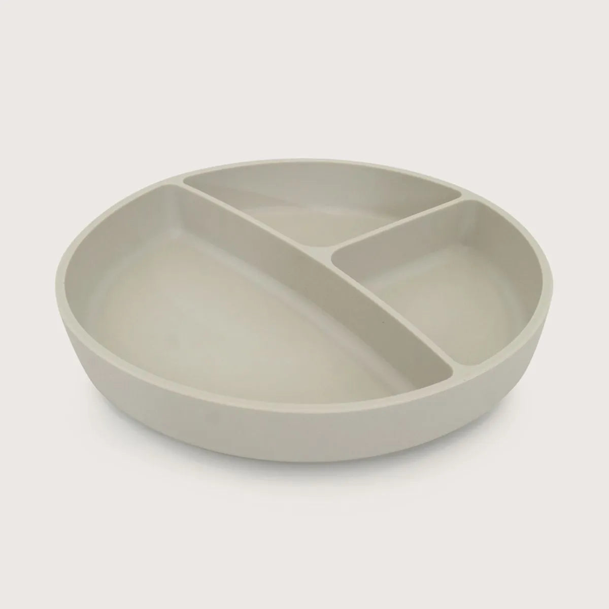 Plato dividido con base antideslizante gris