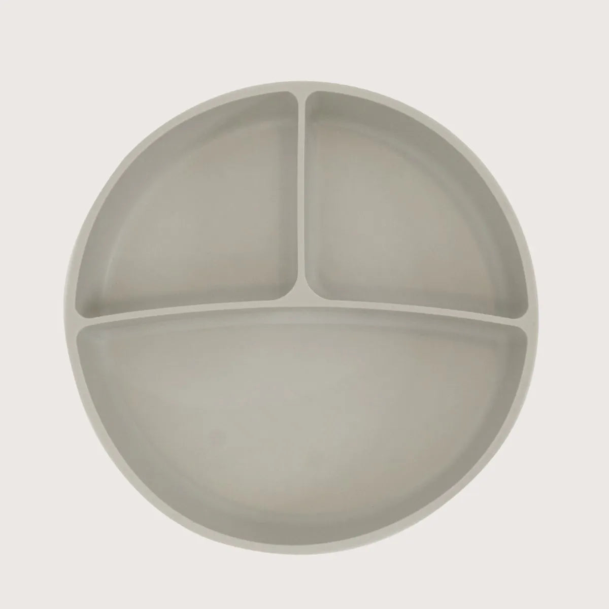 Plato dividido con base antideslizante gris