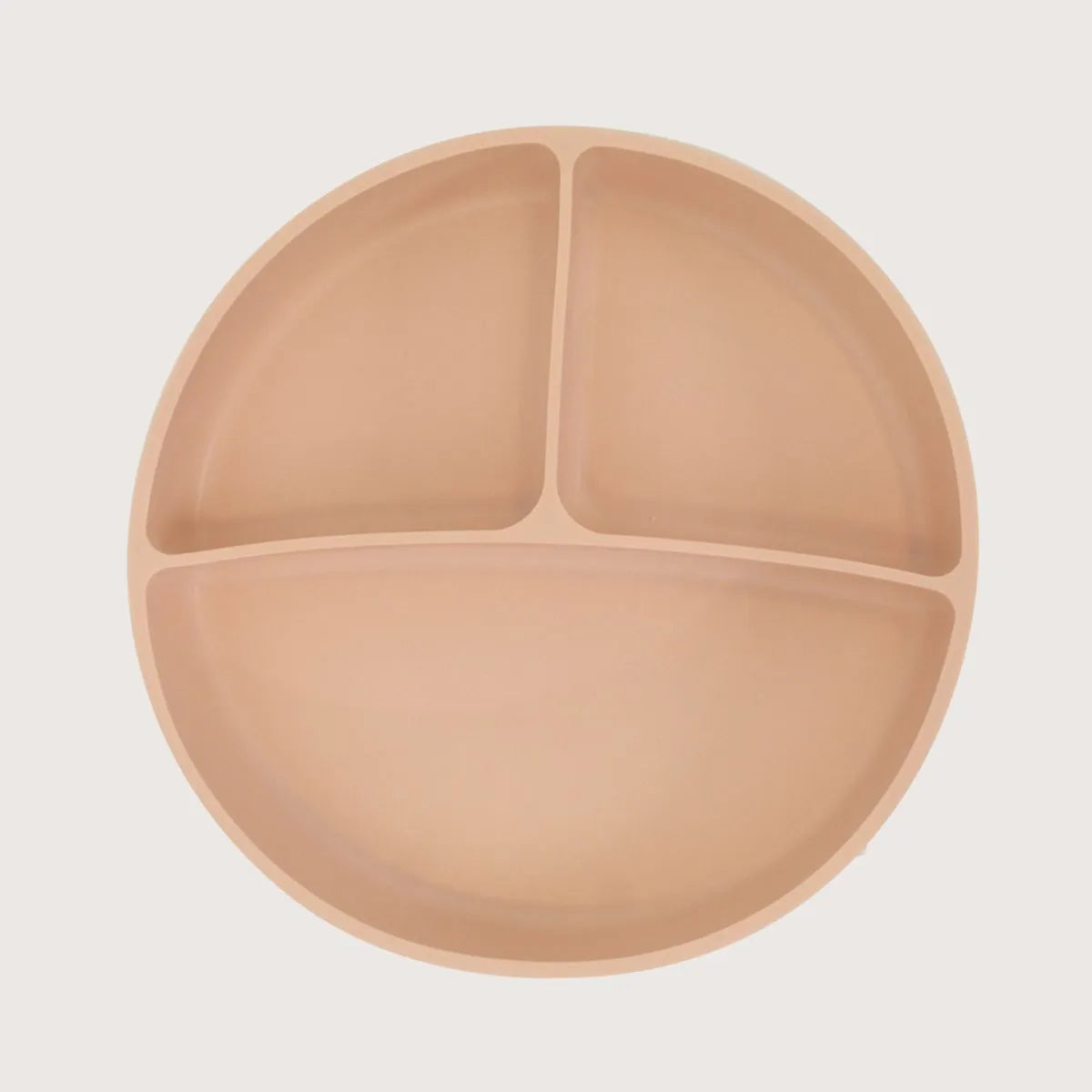 Plato dividido con base antideslizante rosado
