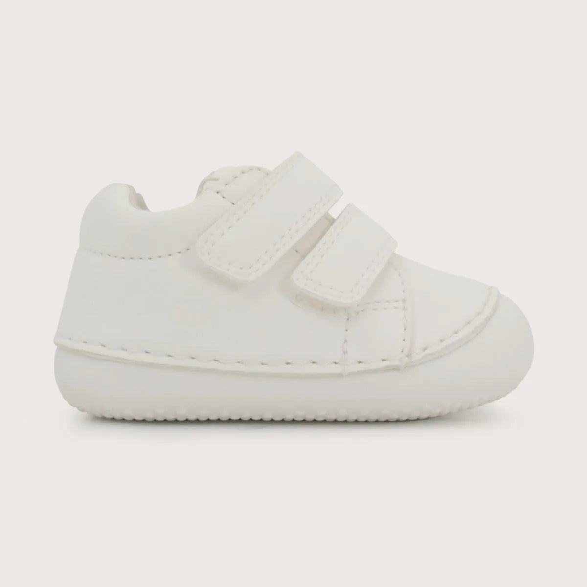 Zapatilla Gateador Con Velcro Bebé Unisex Blanca