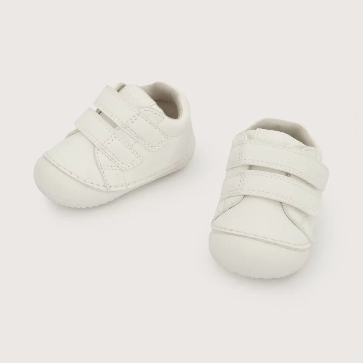 Zapatilla Gateador Con Velcro Bebé Unisex Blanca