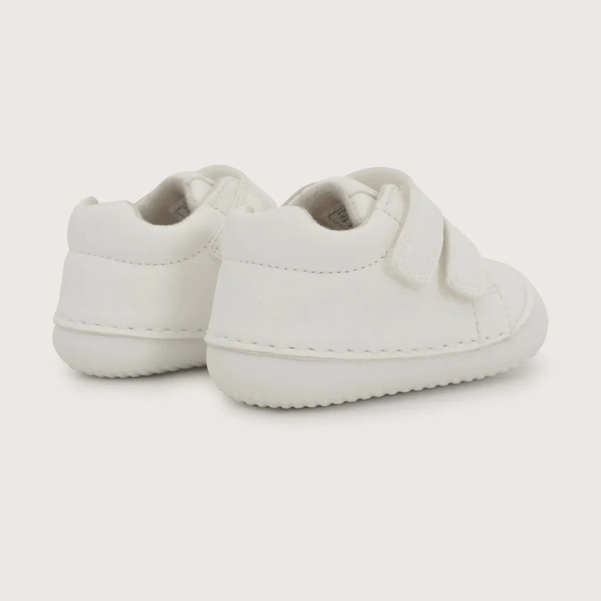 Zapatilla Gateador Con Velcro Bebé Unisex Blanca