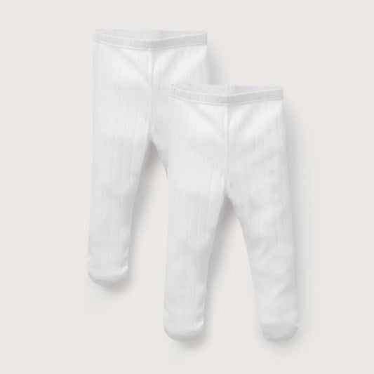 Pack De 2 Panty Ballerina Blanca Acanalada Unisex