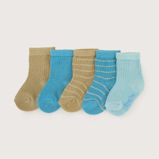 Pack De 5 Calcetines Celeste De Bebe