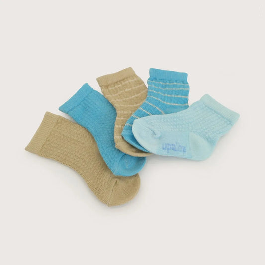 Pack De 5 Calcetines Celeste De Bebe