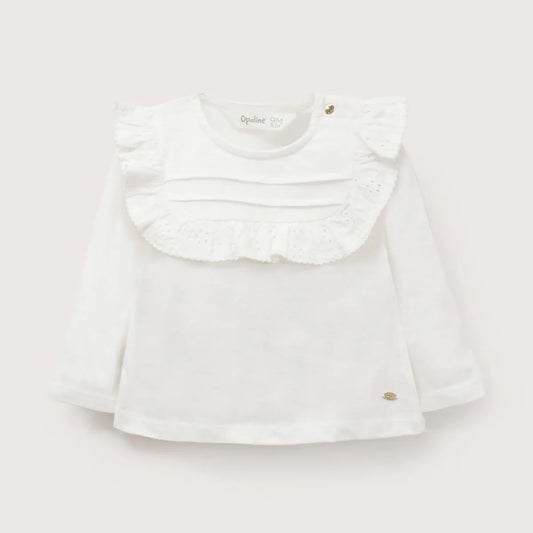 Polera Infant Niña Blanca Vuelos