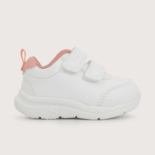 Zapatilla Primeros Pasos Sport Niña Blanca con Rosado