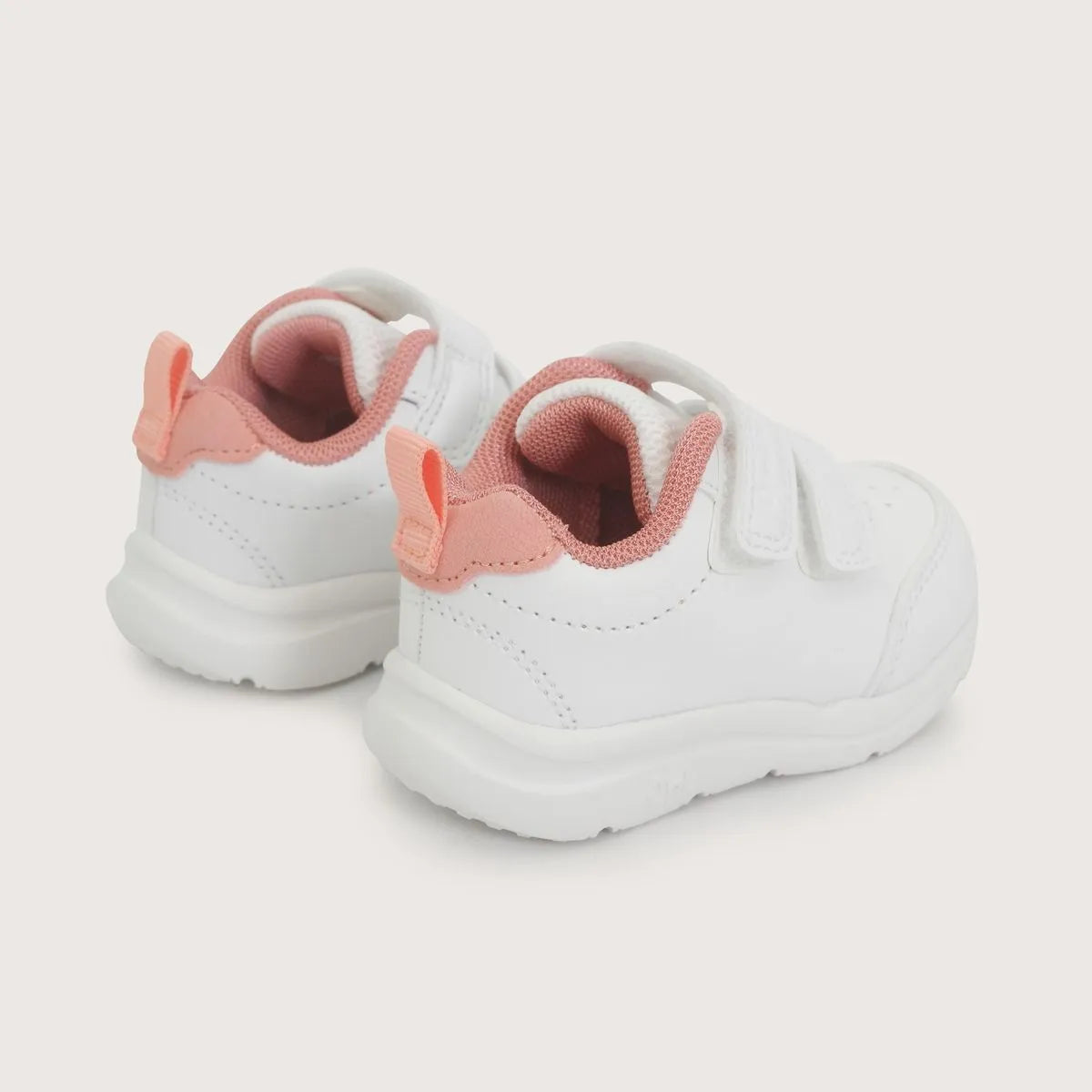 Zapatilla Primeros Pasos Sport Niña Blanca con Rosado