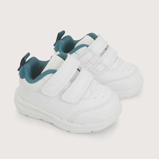 Zapatilla Primeros Pasos Sport Blanca con Verde