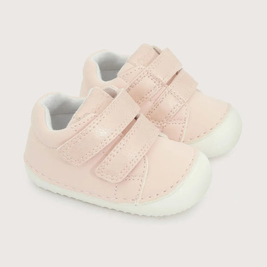 Zapatilla Gateador Con Velcro Bebé Niña Rosada