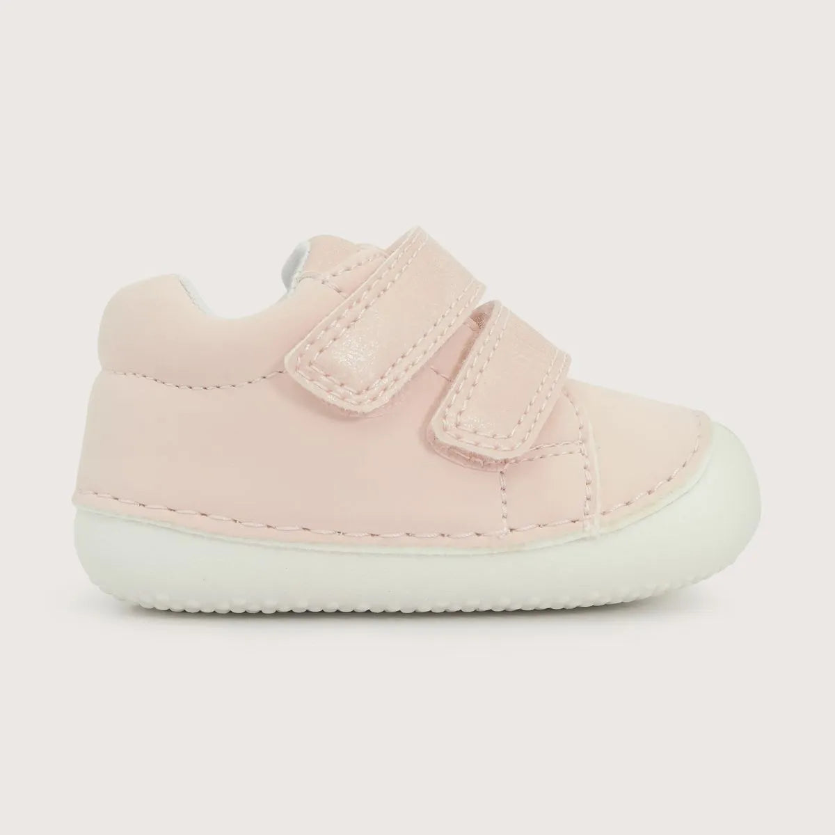 Zapatilla Gateador Con Velcro Bebé Niña Rosada