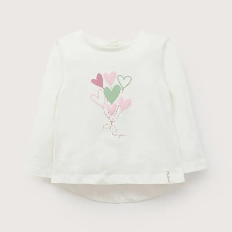 Polera Básica Niña Blanca