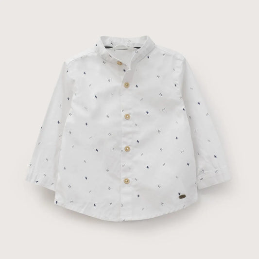 Camisa Niño Estampada Blanca