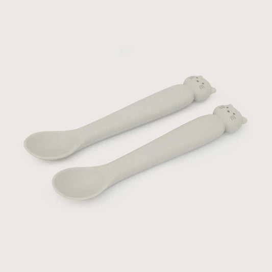 Set 2 cucharas gato gris