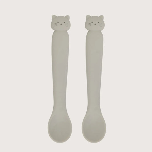 Set 2 cucharas gato gris