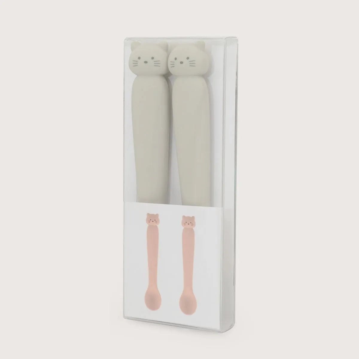 Set 2 cucharas gato gris