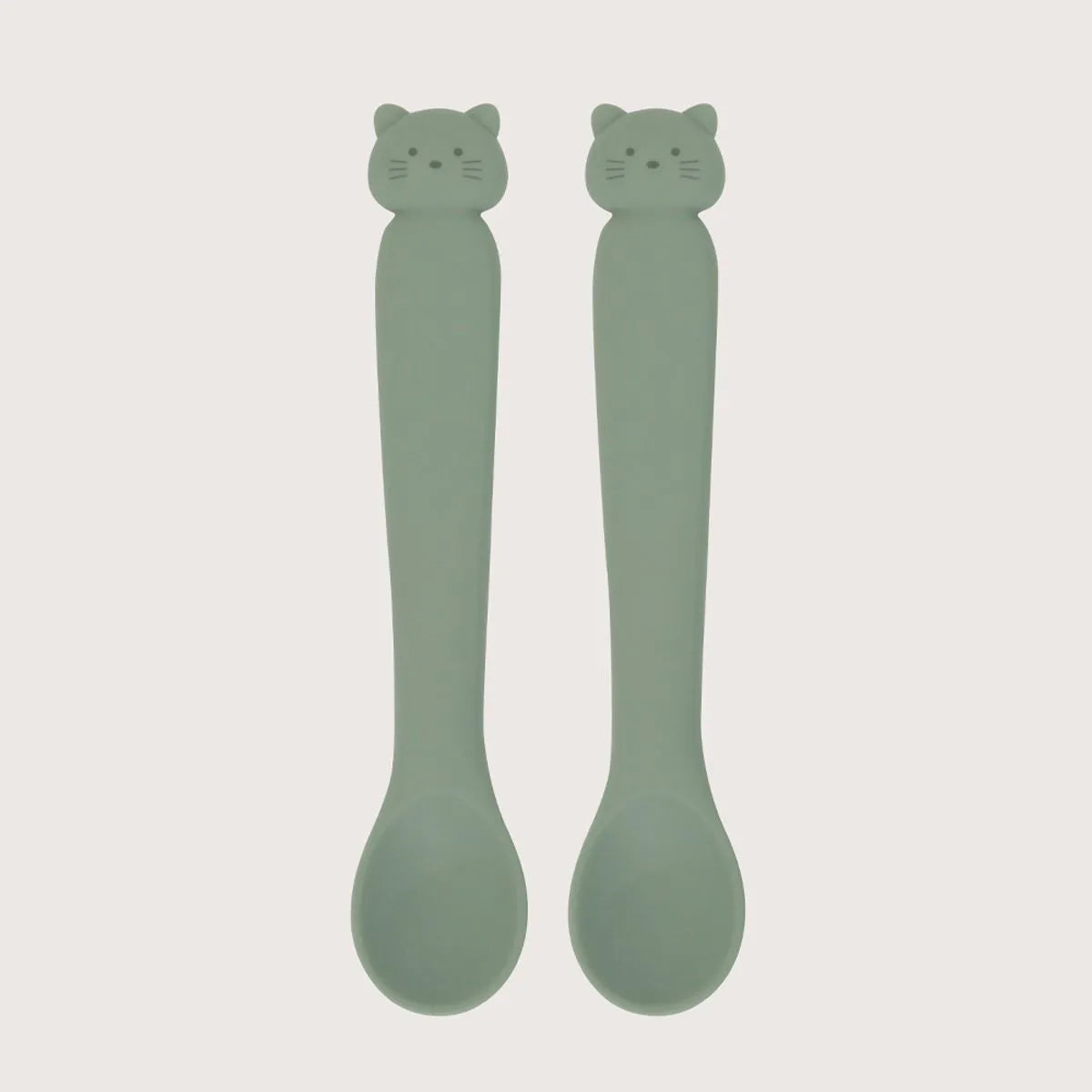Set 2 cucharas gato verde
