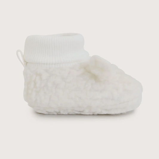 Pantufla Tejido Conejo Blanco De Bebé