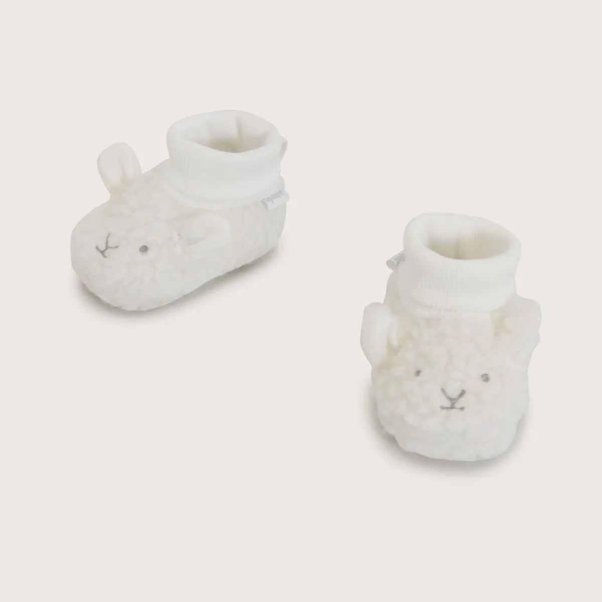 Pantufla Tejido Conejo Blanco De Bebé