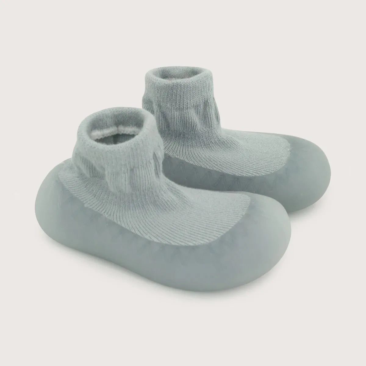 Pantufla Primeros Pasos Gris Suela De Goma Niño