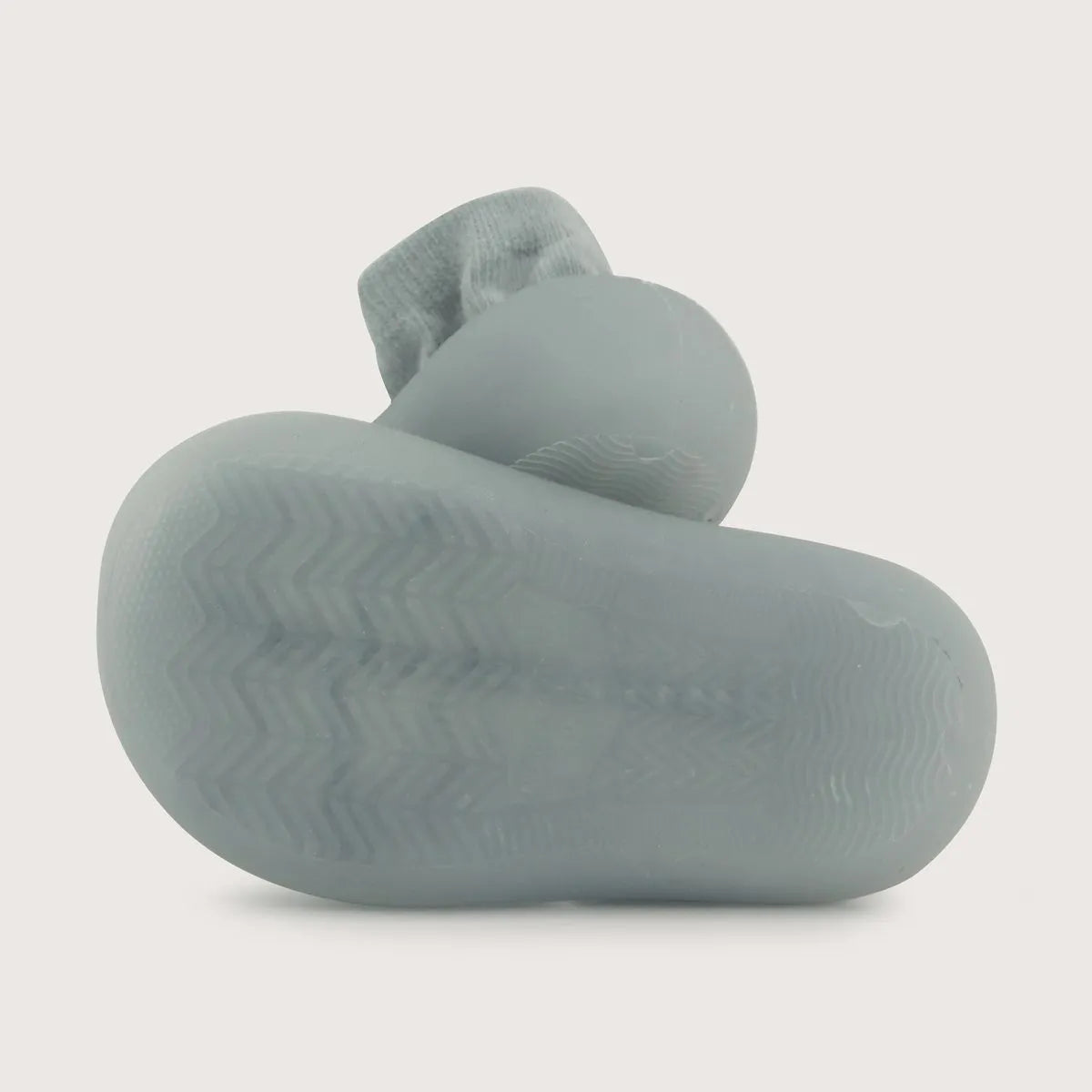 Pantufla Primeros Pasos Gris Suela De Goma Niño