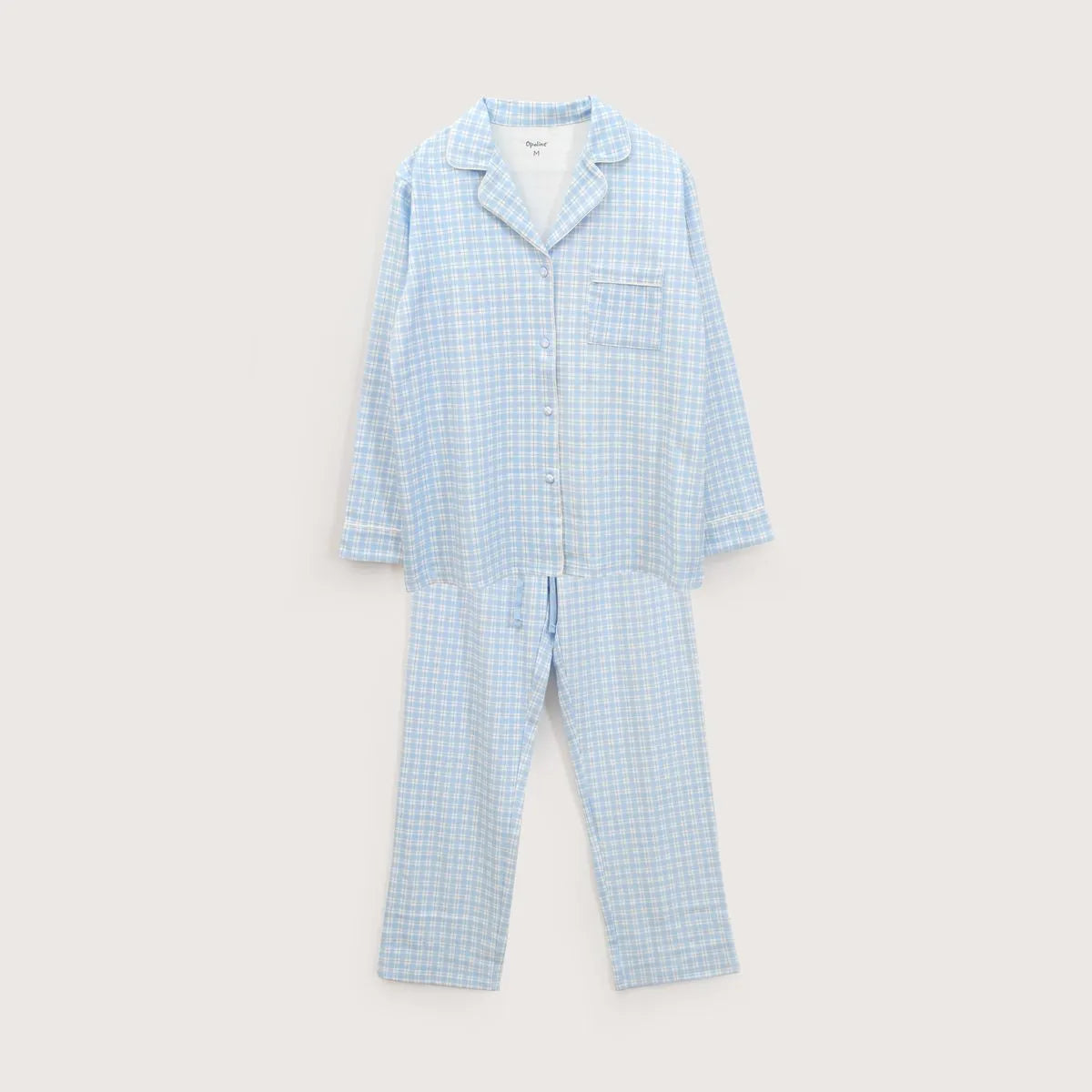 Pijama Conjunto De 2 Piezas De Mujer - Celeste