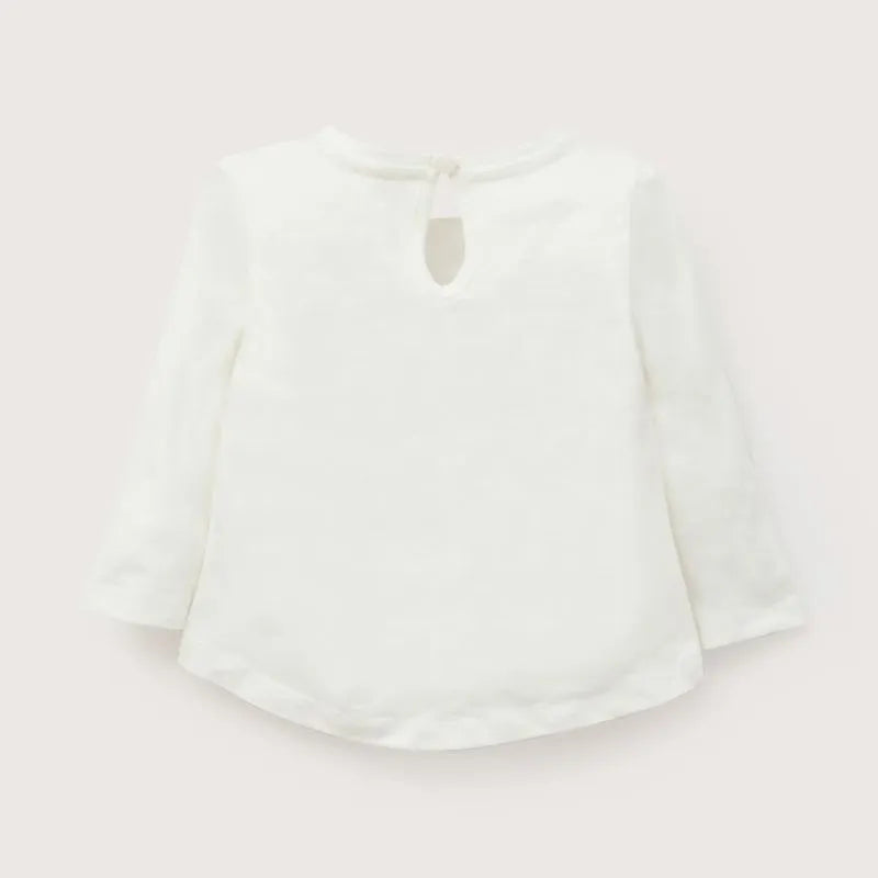 Polera Básica Niña Blanca