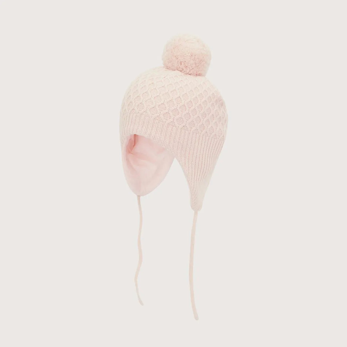 Gorro Bebe Invierno Rosado De Niña