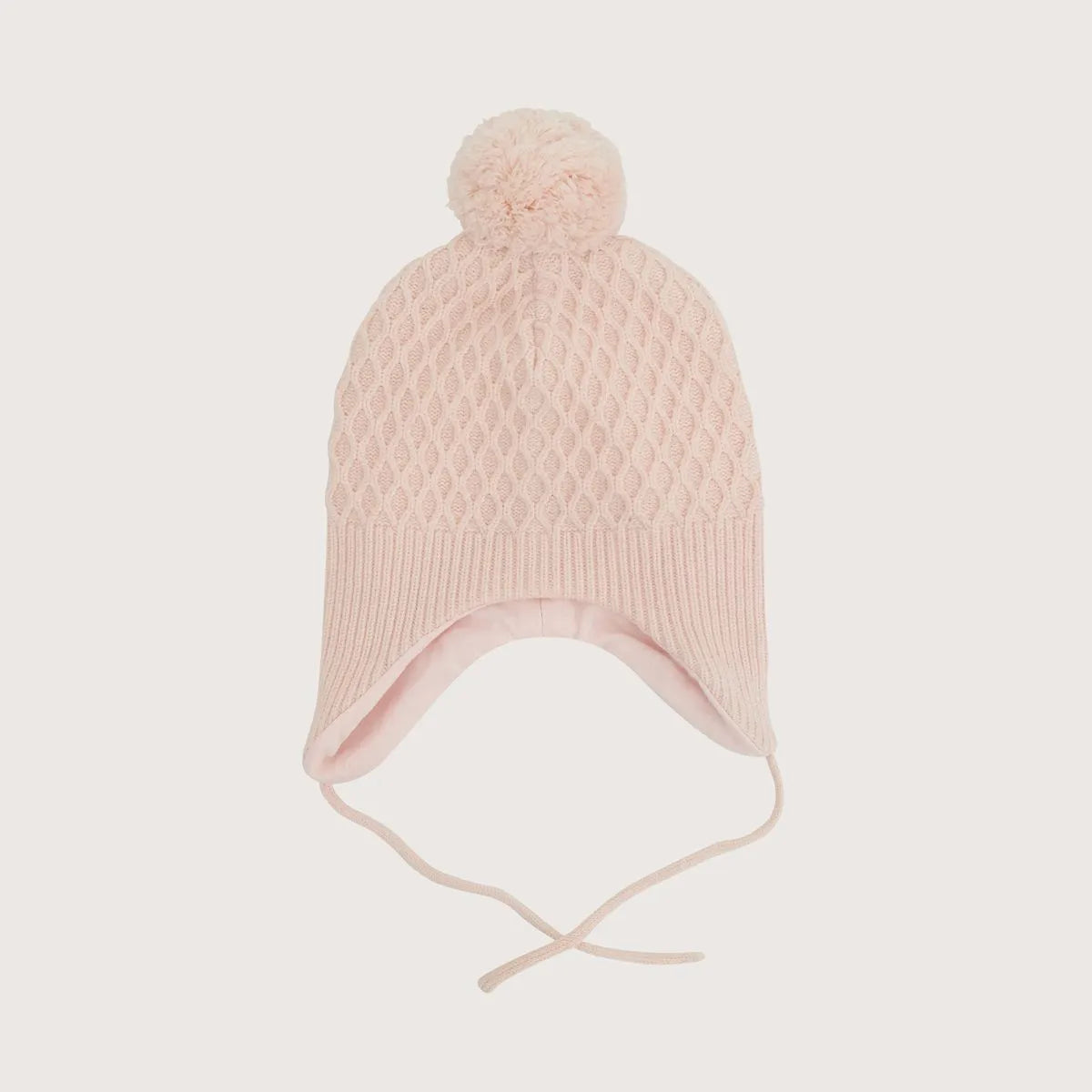 Gorro Bebe Invierno Rosado De Niña