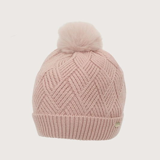 Gorro Invierno Niña Con Pompon Rosado